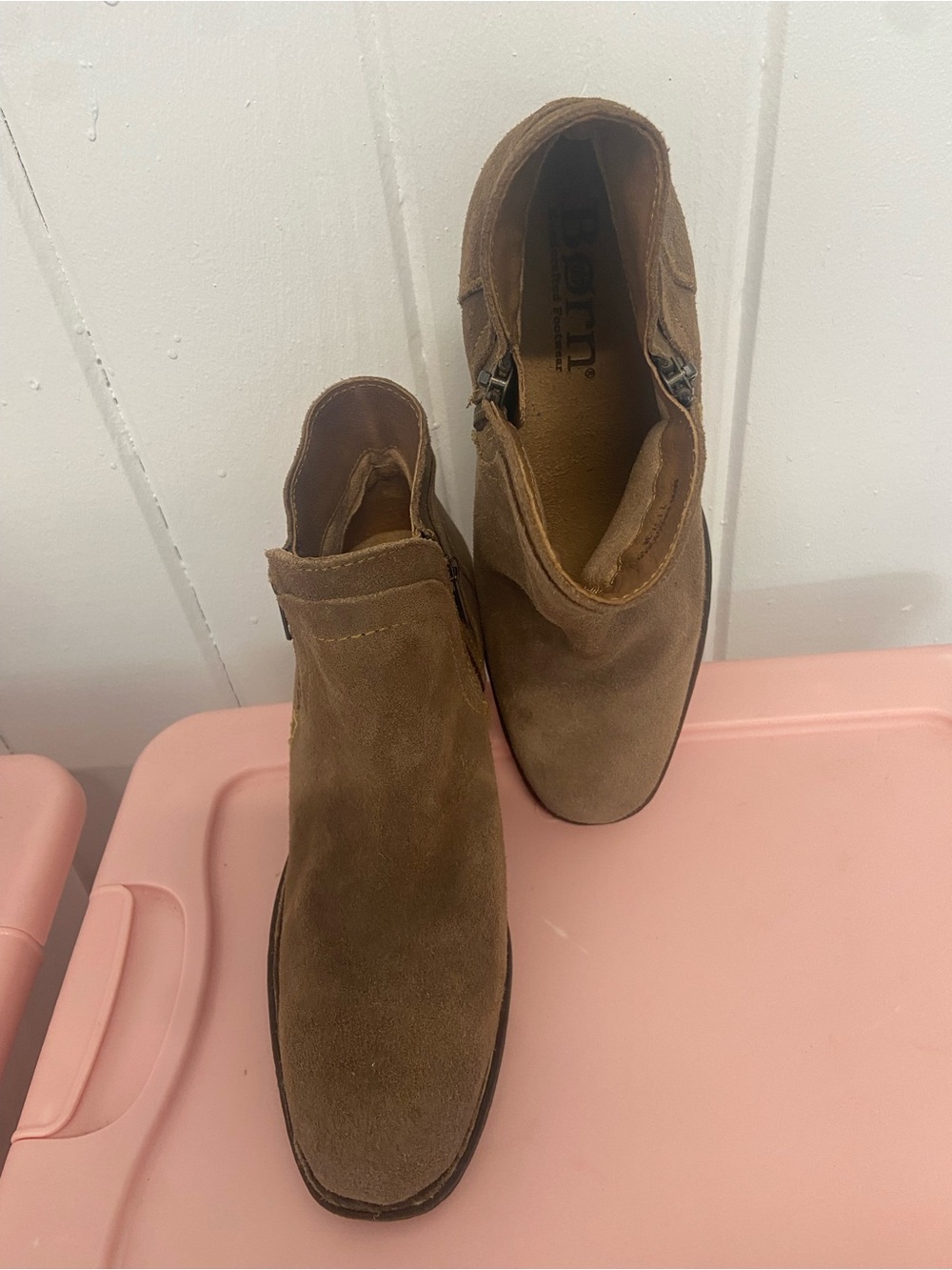 Born Brown Suede Ankle Booties
